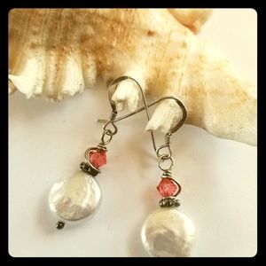 Coin Pearl Earrings